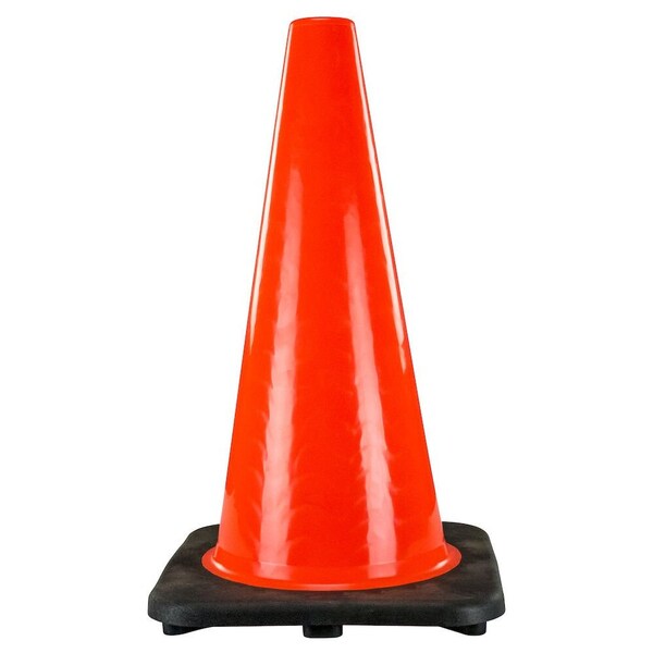 Safety Cone, 18 in Height, 10-7/10 in Length, Orange 10 PK